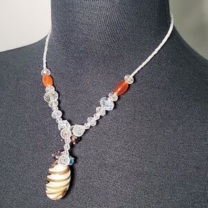 3/$30 NWOT Beaded Gemstone Polished Glass Bead Necklace